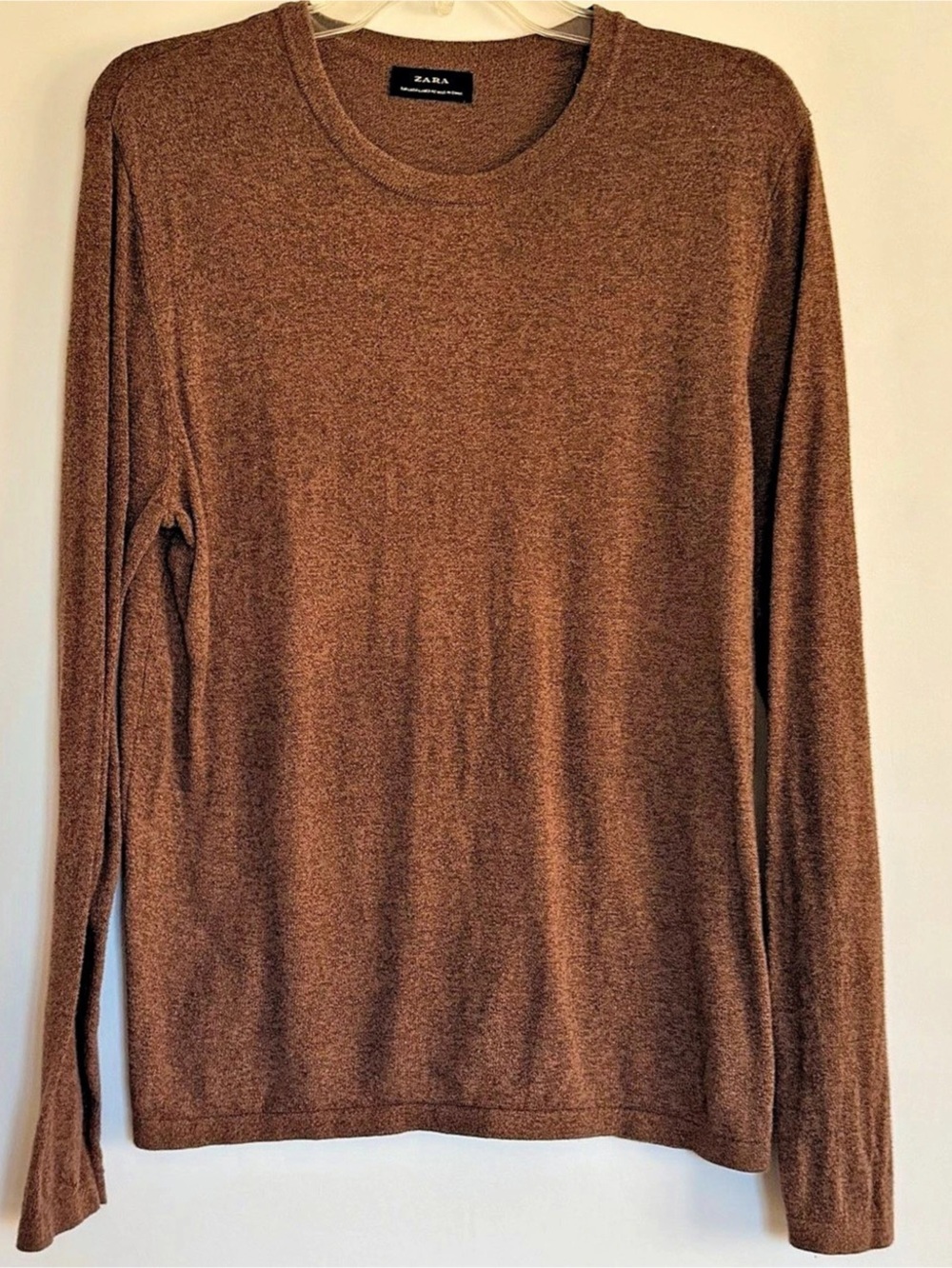 Zara Lightweight Brown Crew Neck Sweater